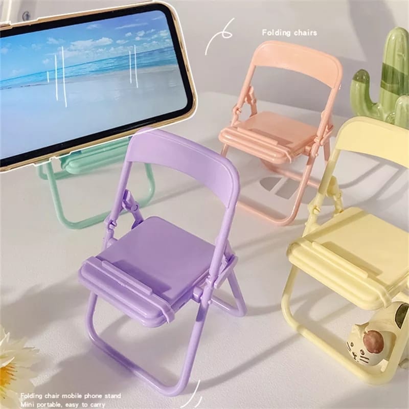Desk Setup Home Office - Cute Chair Phone Holder Stand Creative