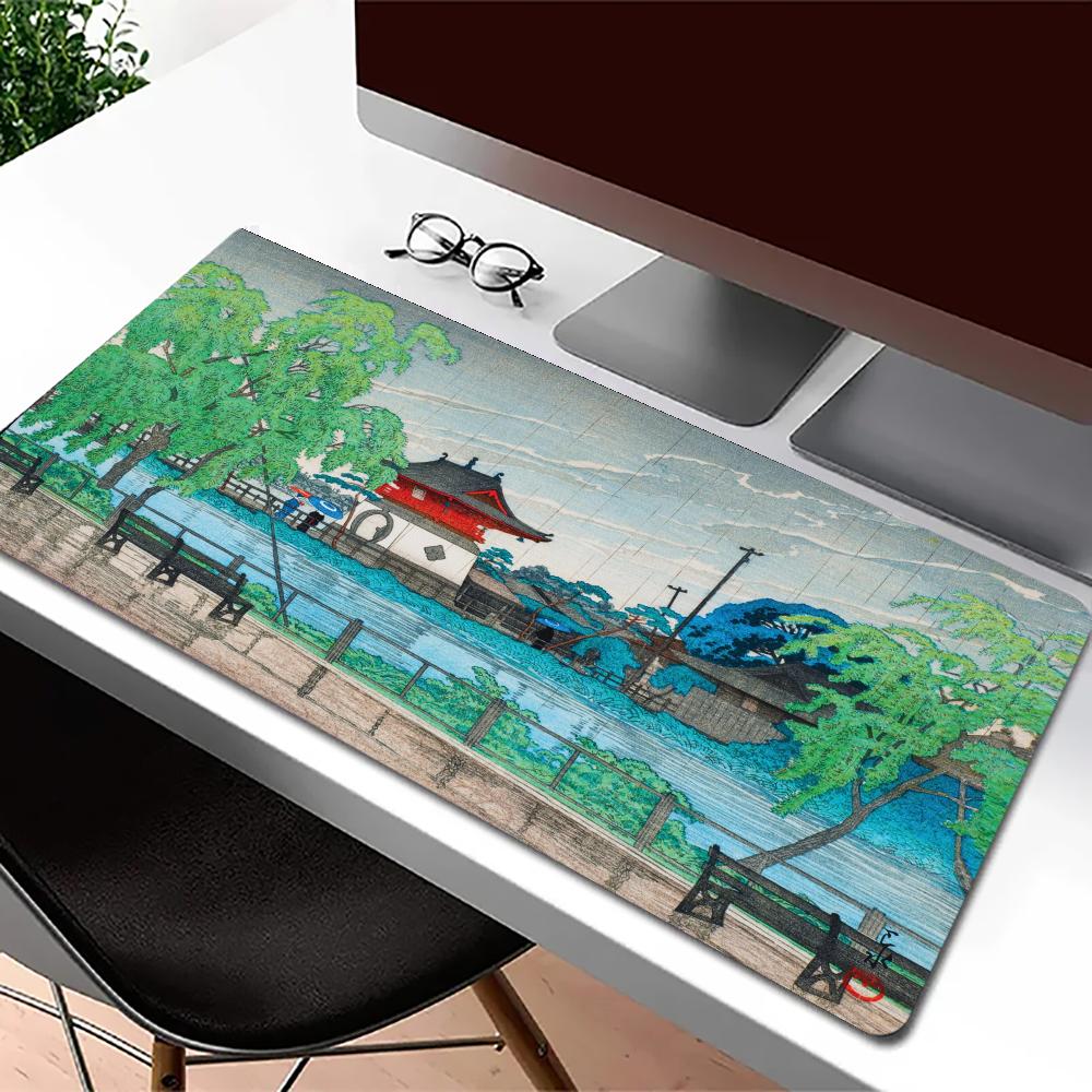 Desk Setup At Office - Rain at Pond Mousepad Speed Office