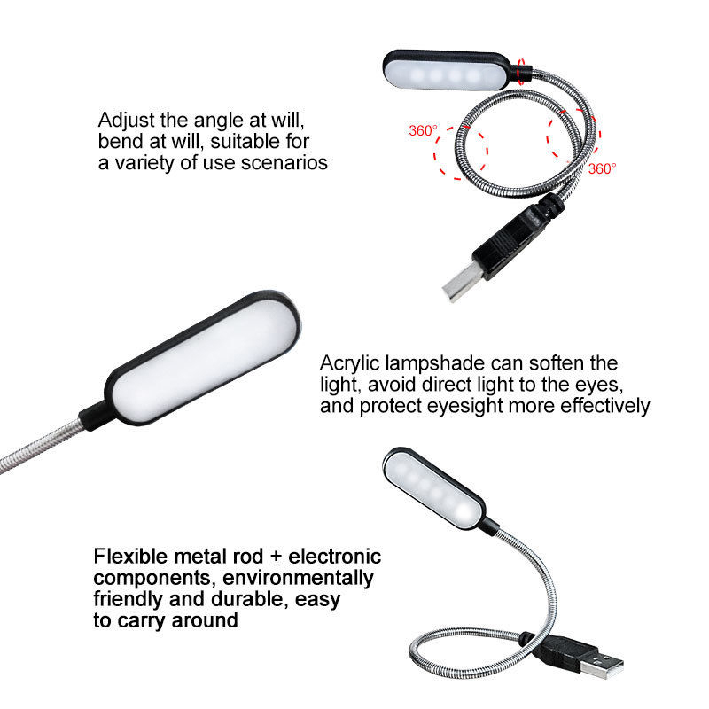 Mini 4 LED Book Lamp Portable  - огляд і ціна Desk Setup Ideas