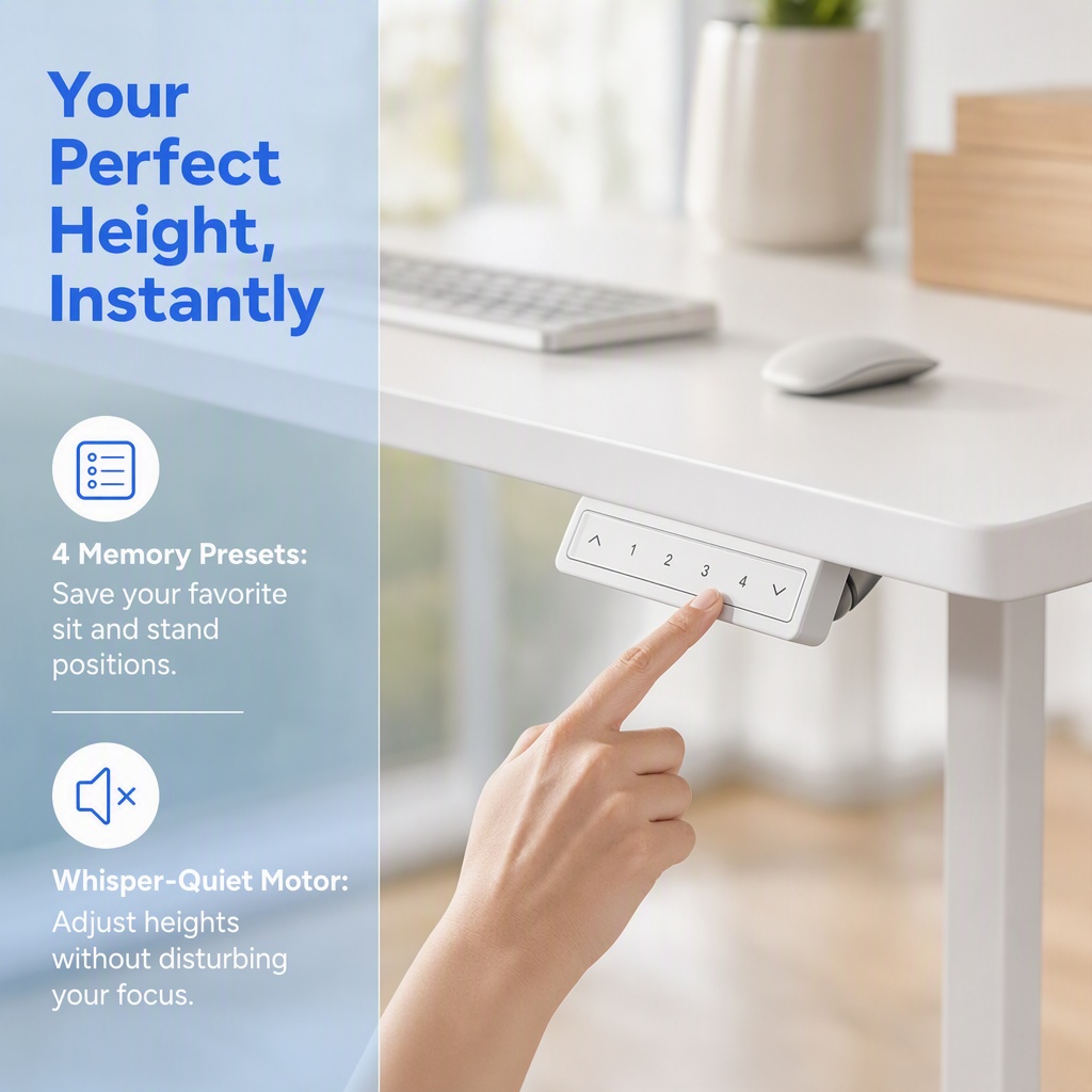 Electric Standing Desk, Whole  - огляд і ціна Desk Setup Height