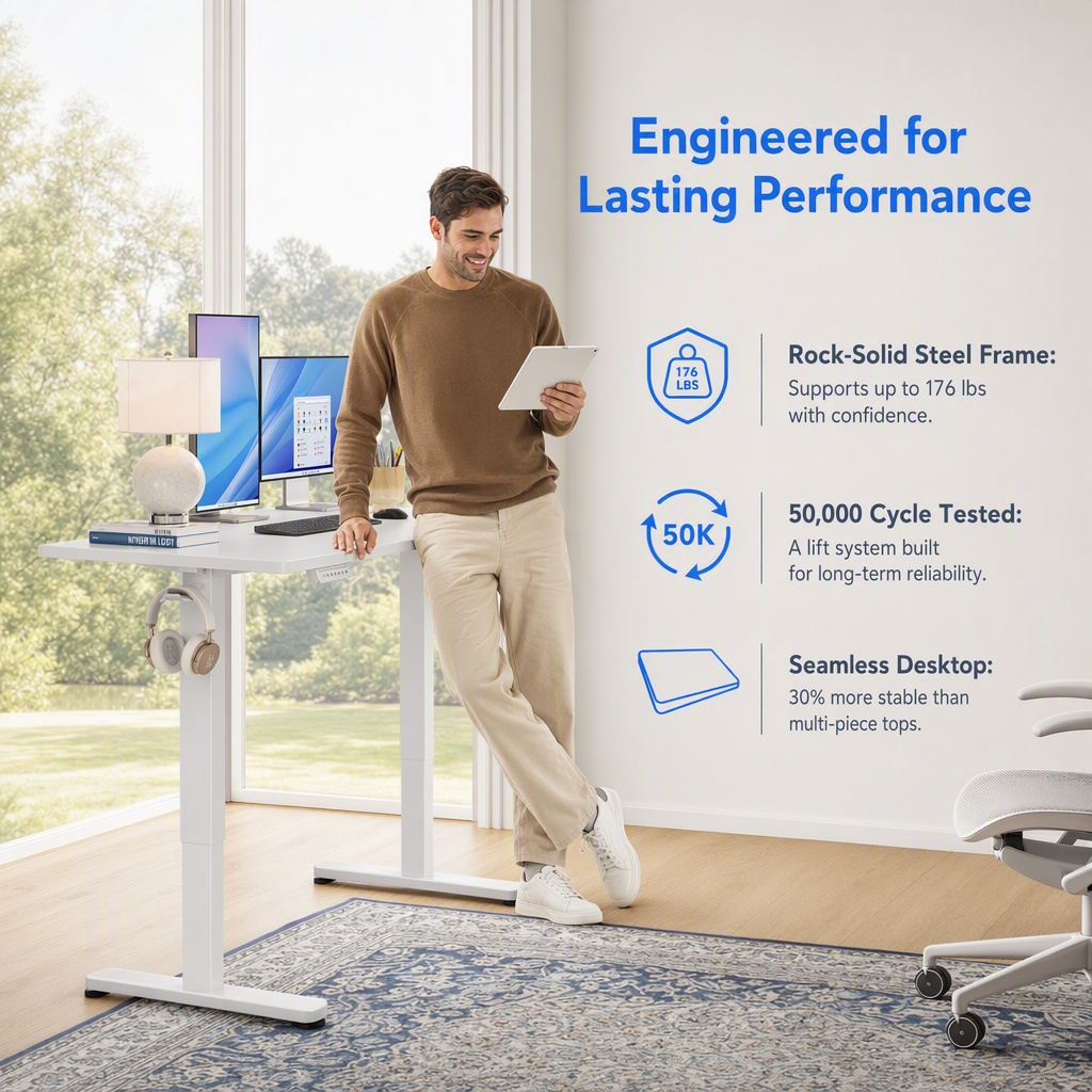 Electric Standing Desk, Whole  - огляд і ціна Desk Setup Height