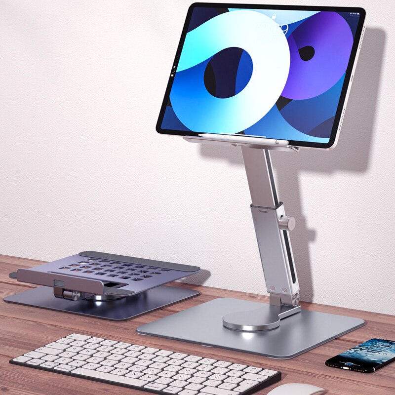 Aluminum Tablet Stand 360°Rota - огляд і ціна Desk Setup Riser