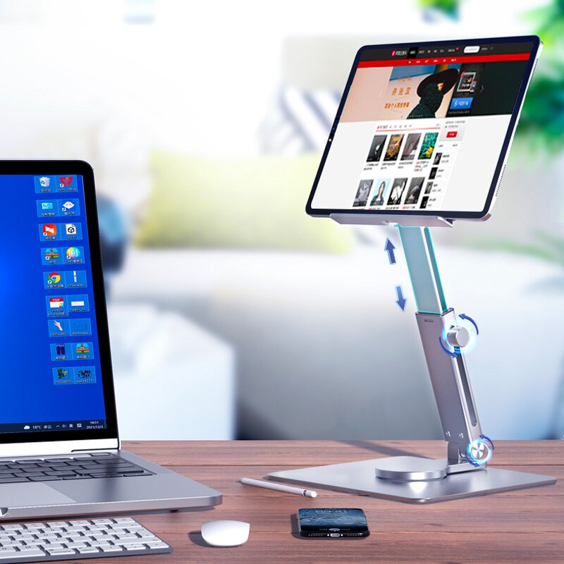 Aluminum Tablet Stand 360°Rota - огляд і ціна Desk Setup Riser