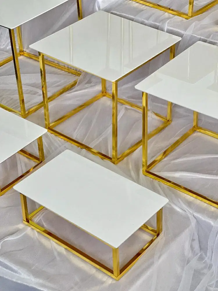 12-20 PCS Luxury Gold Frame Wh - огляд і ціна Desk Setup Riser