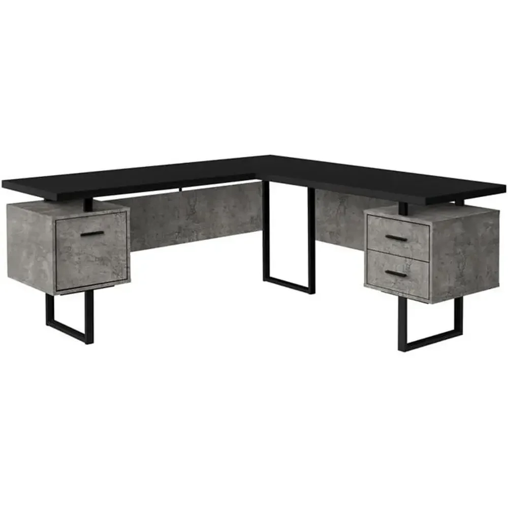 L-Shaped 70 Computer Desk with - огляд і ціна Desk Setup In Office