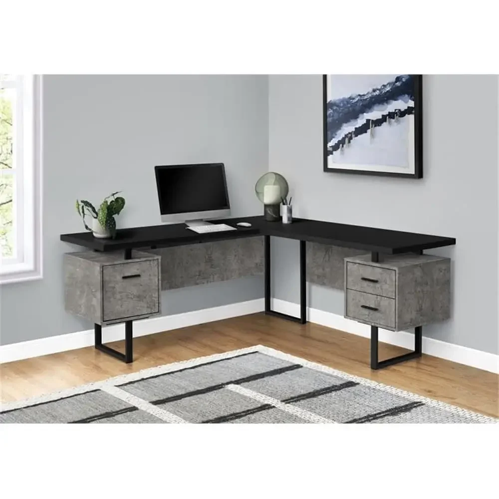 L-Shaped 70 Computer Desk with - огляд і ціна Desk Setup In Office