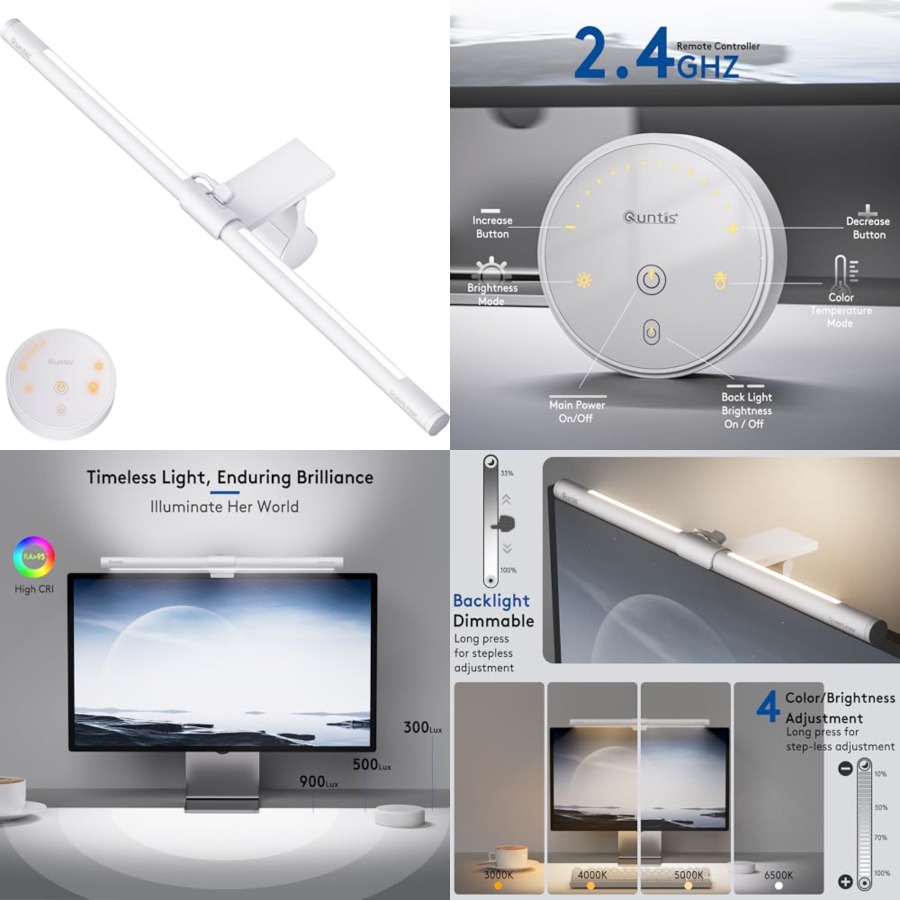 Monitor Light Bar with Remote, - огляд і ціна Desk Setup In Office