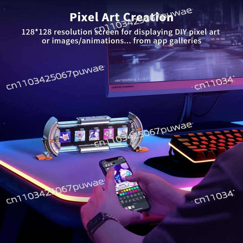 Pixel Screen Nixie Tube Clock  - огляд і ціна Desk Setup Youtube