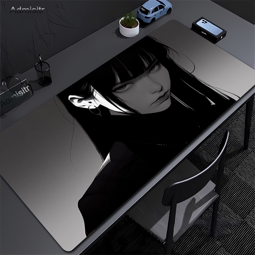 Black Anime Dark Girl Table Ma - огляд і ціна Desk Setup Pink