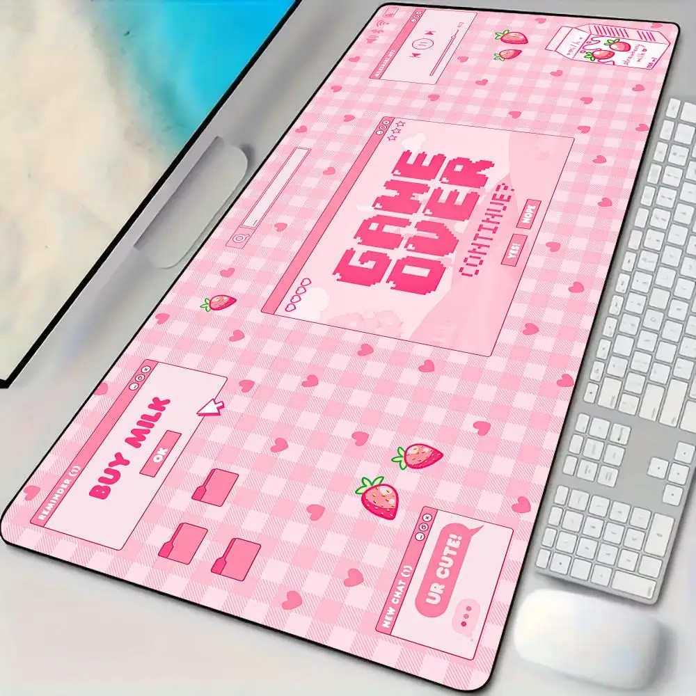 VIKAMA Pink Plaid GAME OVER Pi - огляд і ціна Desk Setup Pink
