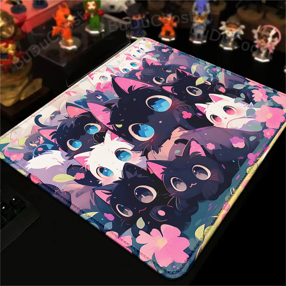 18x22cm Small Rug Black Cat Cl - огляд і ціна Desk Setup Pink