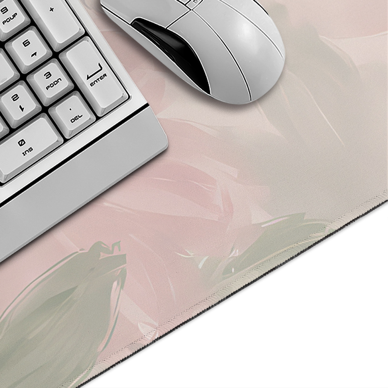 Pink Sakura Watercolor Mouse P - огляд і ціна Desk Setup Pink