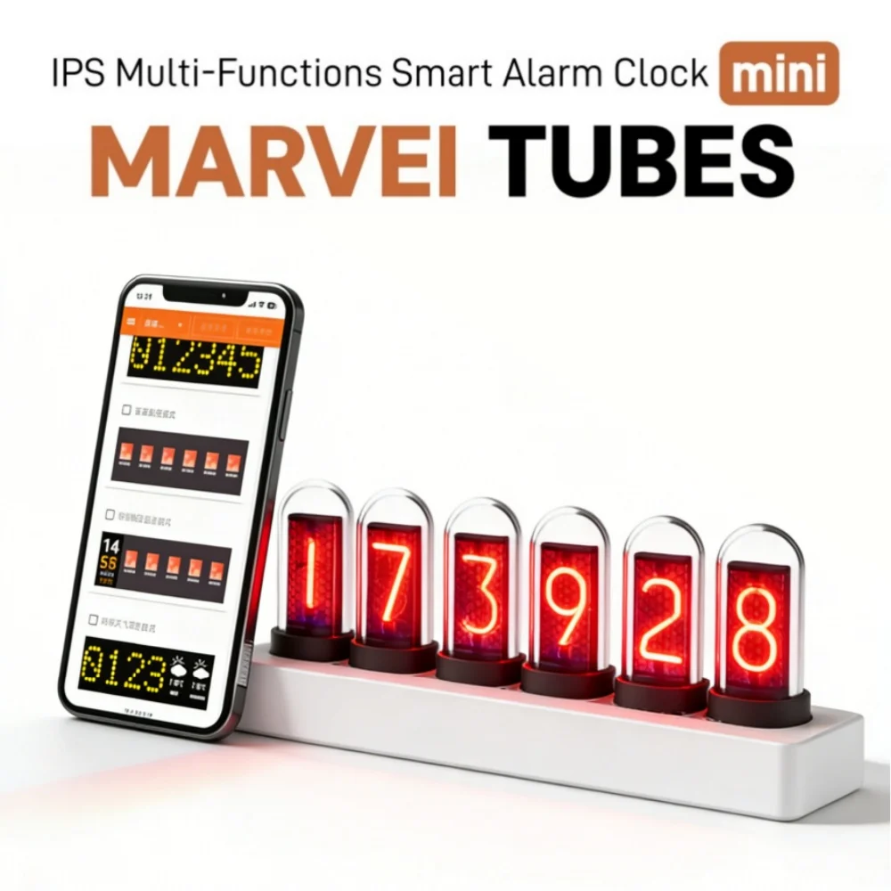 RGB Digital Alarm Clock, Nixie - огляд і ціна Desk Setup Youtube