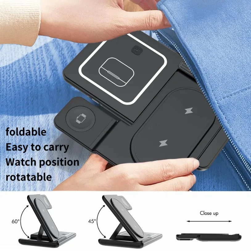 3 in 1 Foldable Wireless Charg - огляд і ціна Desk Setup Apple