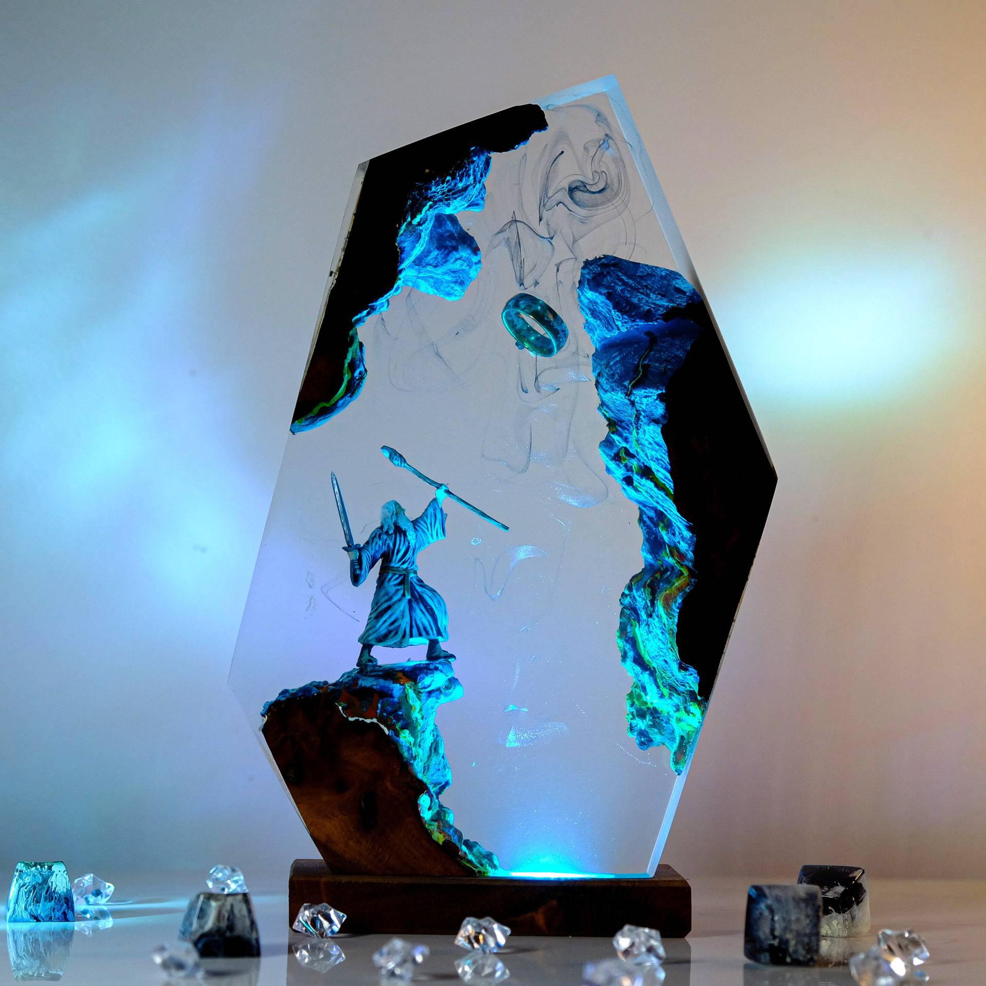 Movie Scence Figure Table Resi - огляд і ціна Desk Setup Lighting