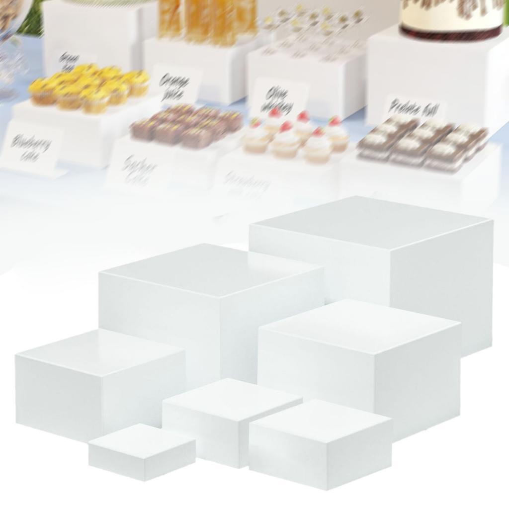 7 Pieces Acrylic Cube Display  - огляд і ціна Desk Setup Riser