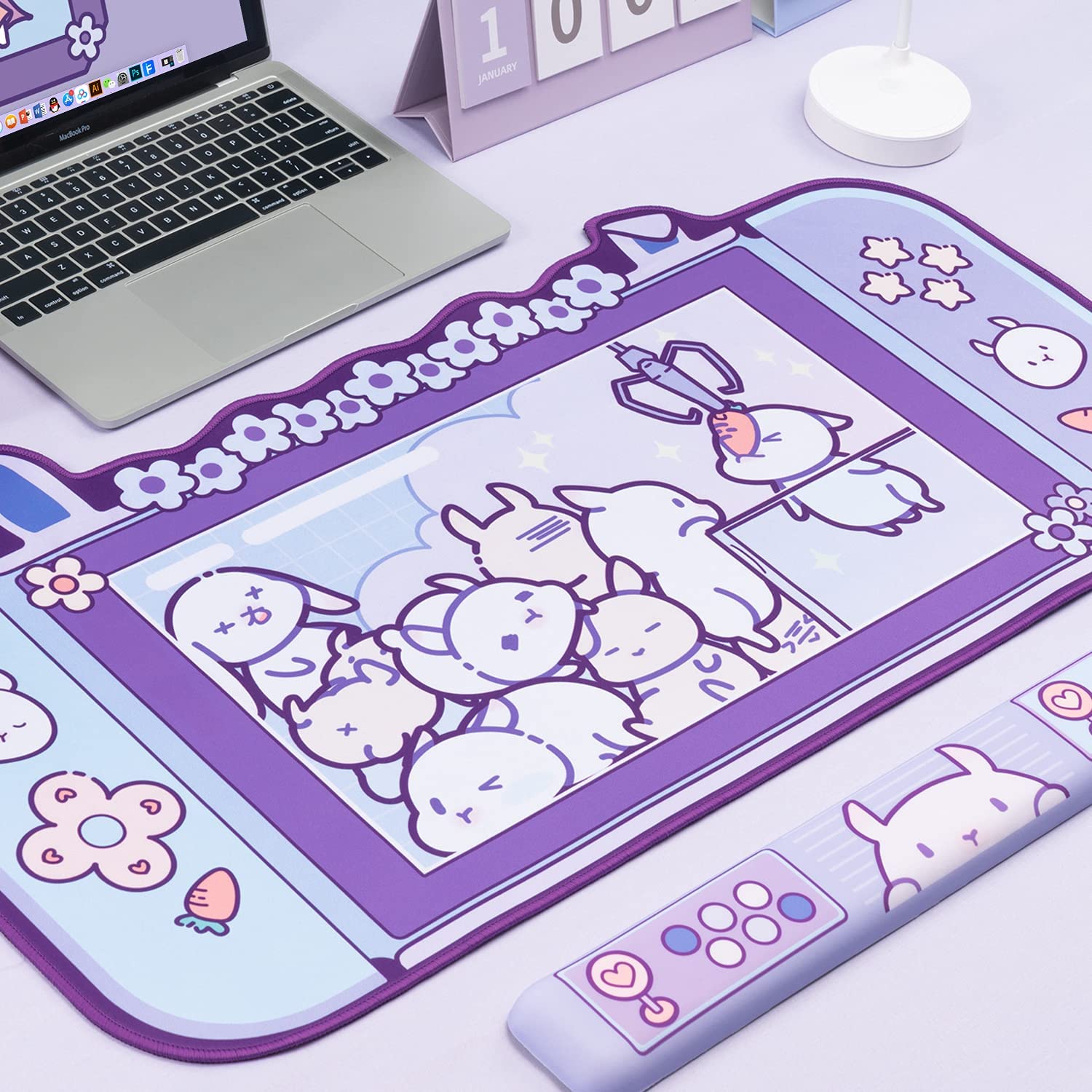Large Kawaii Gaming Mouse Pad  - огляд і ціна Desk Setup Pink