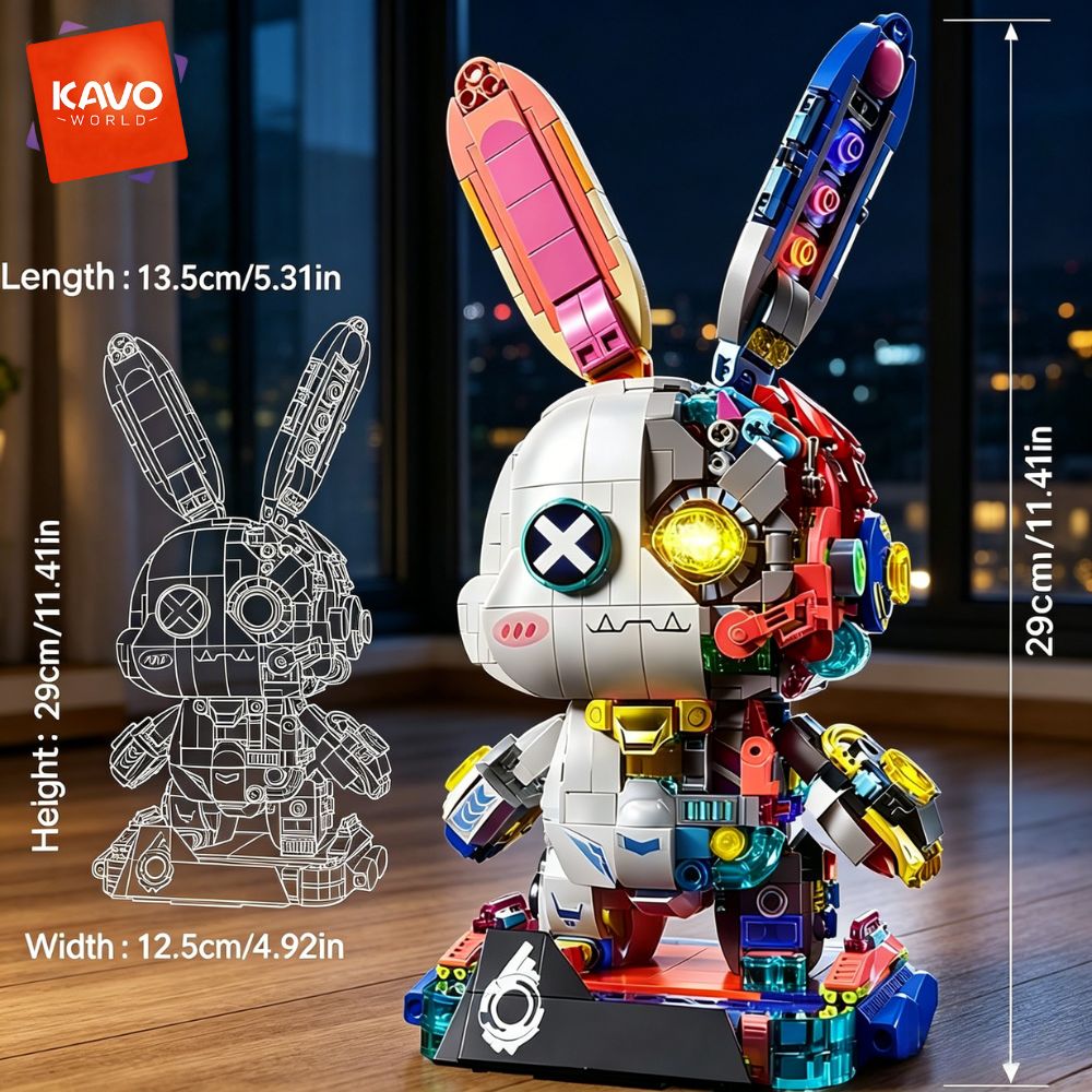 KAVOWORLD 1377PCS Robot Rabbit - огляд і ціна Desk Setup Build