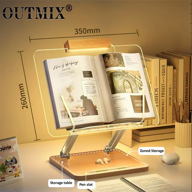 Wooden Reading Stand with Ligh - огляд і ціна Desk Setup Pink