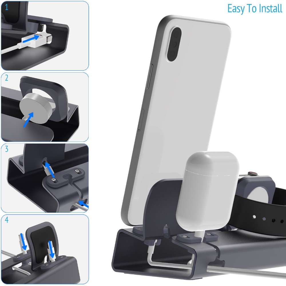 Charging Dock Station Stand Ho - огляд і ціна Desk Setup Apple