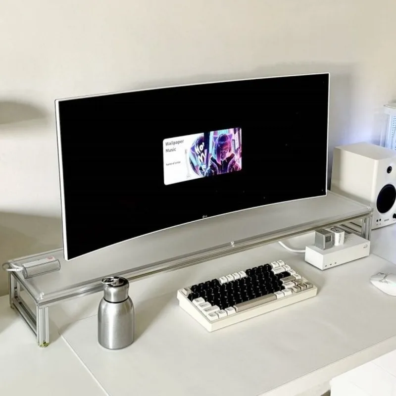Aluminum Monitor Stand Acrylic - огляд і ціна Desk Setup Height