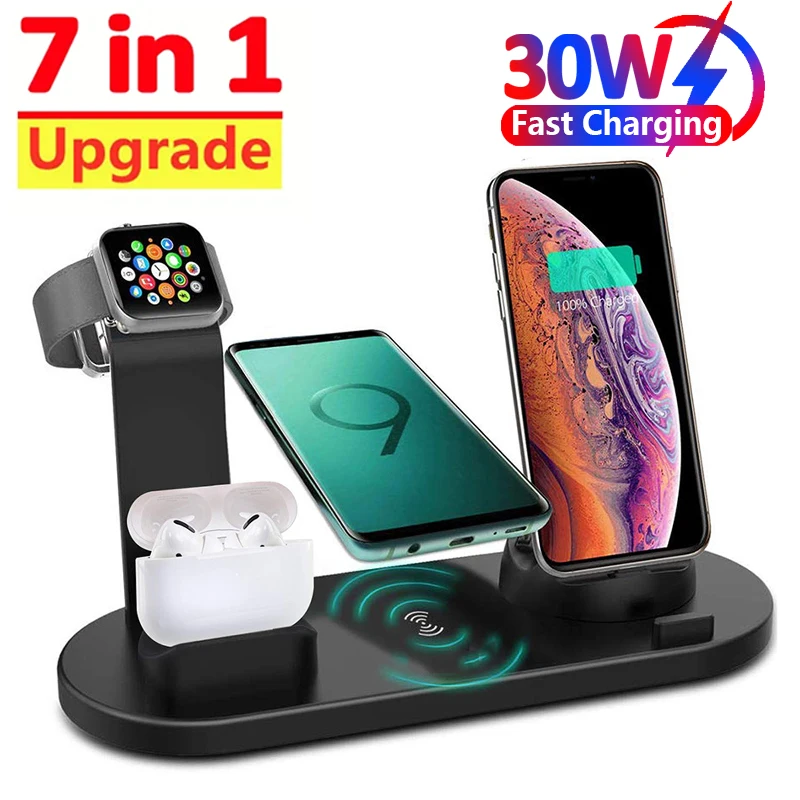 7 In 1 Wireless Charger Stand  - огляд і ціна Desk Setup Apple