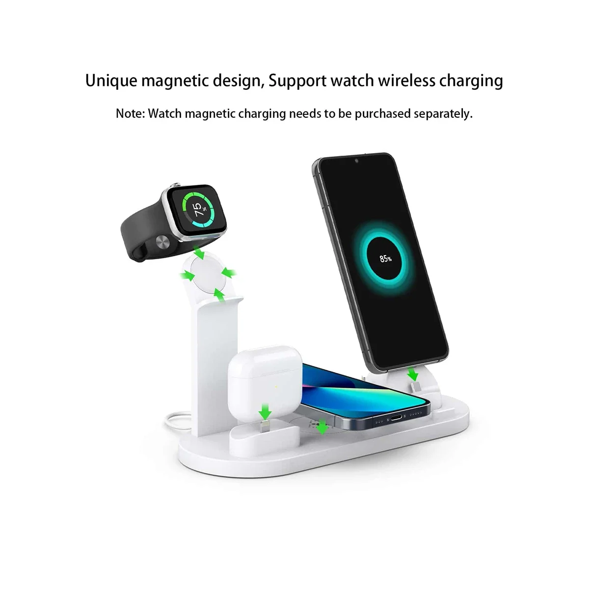 7 In 1 Wireless Charger Stand  - огляд і ціна Desk Setup Apple